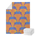 Yellow Mandala Elephant Pattern Print Blanket