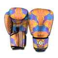 Yellow Mandala Elephant Pattern Print Boxing Gloves