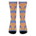 Yellow Mandala Elephant Pattern Print Crew Socks