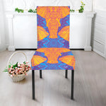Yellow Mandala Elephant Pattern Print Dining Chair Slipcover