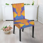 Yellow Mandala Elephant Pattern Print Dining Chair Slipcover