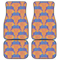 Yellow Mandala Elephant Pattern Print Front and Back Car Floor Mats