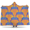 Yellow Mandala Elephant Pattern Print Hooded Blanket