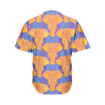 Yellow Mandala Elephant Pattern Print Men's Baseball Jersey