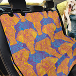 Yellow Mandala Elephant Pattern Print Pet Car Back Seat Cover
