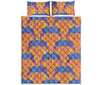 Yellow Mandala Elephant Pattern Print Quilt Bed Set