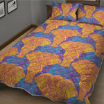 Yellow Mandala Elephant Pattern Print Quilt Bed Set