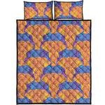 Yellow Mandala Elephant Pattern Print Quilt Bed Set