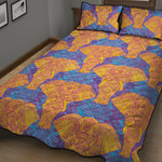 Yellow Mandala Elephant Pattern Print Quilt Bed Set