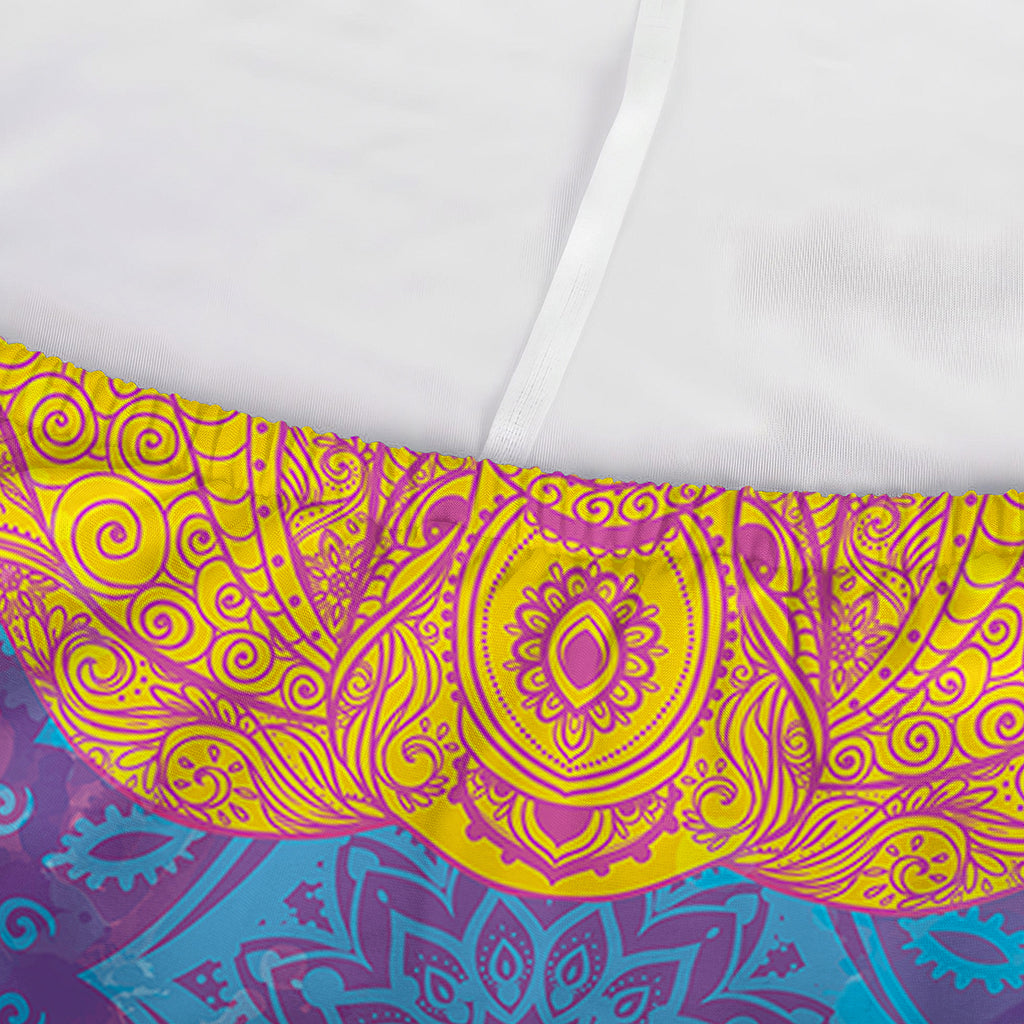Yellow Mandala Elephant Pattern Print Sofa Cover