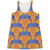 Yellow Mandala Elephant Pattern Print Women's Racerback Tank Top