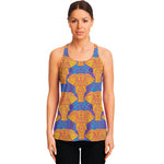 Yellow Mandala Elephant Pattern Print Women's Racerback Tank Top