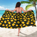 Yellow Mango Fruit Pattern Print Beach Sarong Wrap