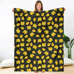 Yellow Mango Fruit Pattern Print Blanket