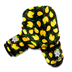 Yellow Mango Fruit Pattern Print Boxing Gloves