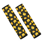 Yellow Mango Fruit Pattern Print Car Seat Belt Covers