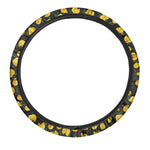 Yellow Mango Fruit Pattern Print Car Steering Wheel Cover