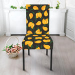 Yellow Mango Fruit Pattern Print Dining Chair Slipcover