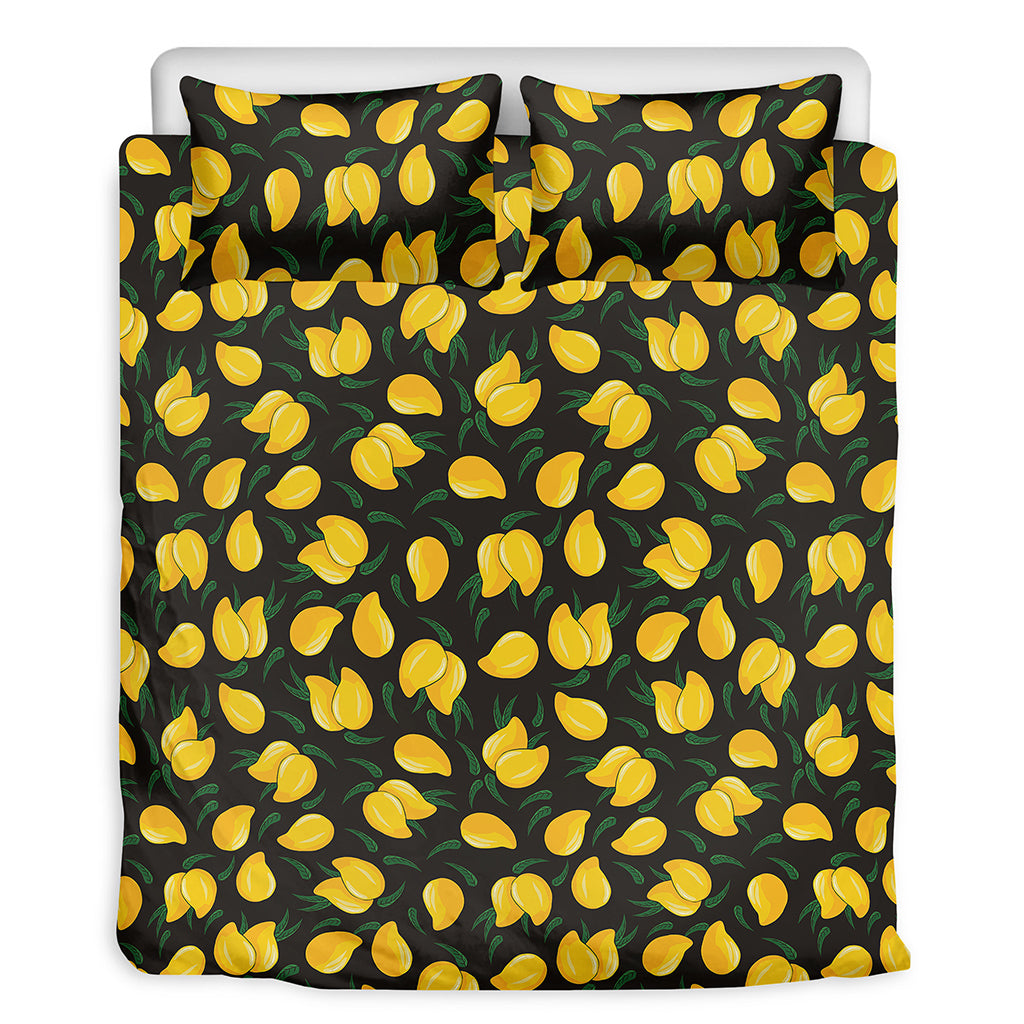 Yellow Mango Fruit Pattern Print Duvet Cover Bedding Set