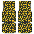 Yellow Mango Fruit Pattern Print Front and Back Car Floor Mats