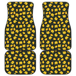 Yellow Mango Fruit Pattern Print Front and Back Car Floor Mats