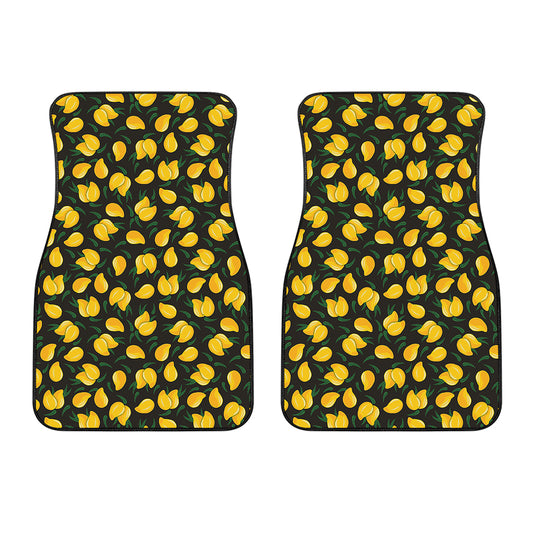 Yellow Mango Fruit Pattern Print Front Car Floor Mats
