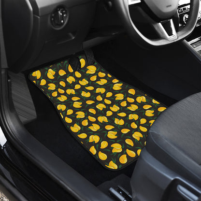 Yellow Mango Fruit Pattern Print Front Car Floor Mats