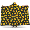 Yellow Mango Fruit Pattern Print Hooded Blanket