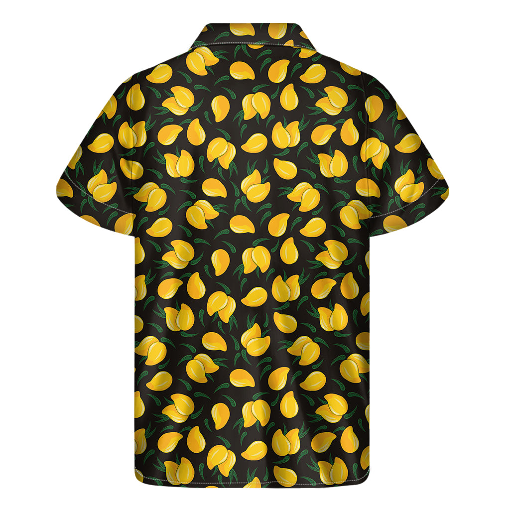 Yellow Mango Fruit Pattern Print Men's Short Sleeve Shirt