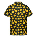 Yellow Mango Fruit Pattern Print Men's Short Sleeve Shirt