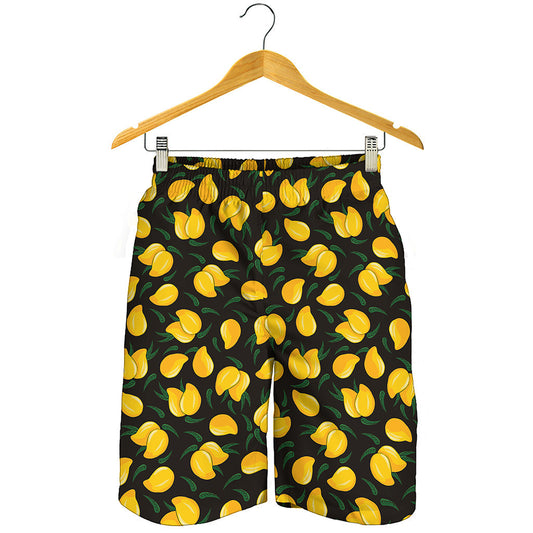 Yellow Mango Fruit Pattern Print Men's Shorts