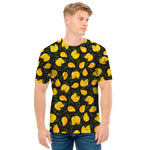 Yellow Mango Fruit Pattern Print Men's T-Shirt