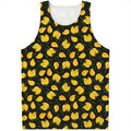 Yellow Mango Fruit Pattern Print Men's Tank Top