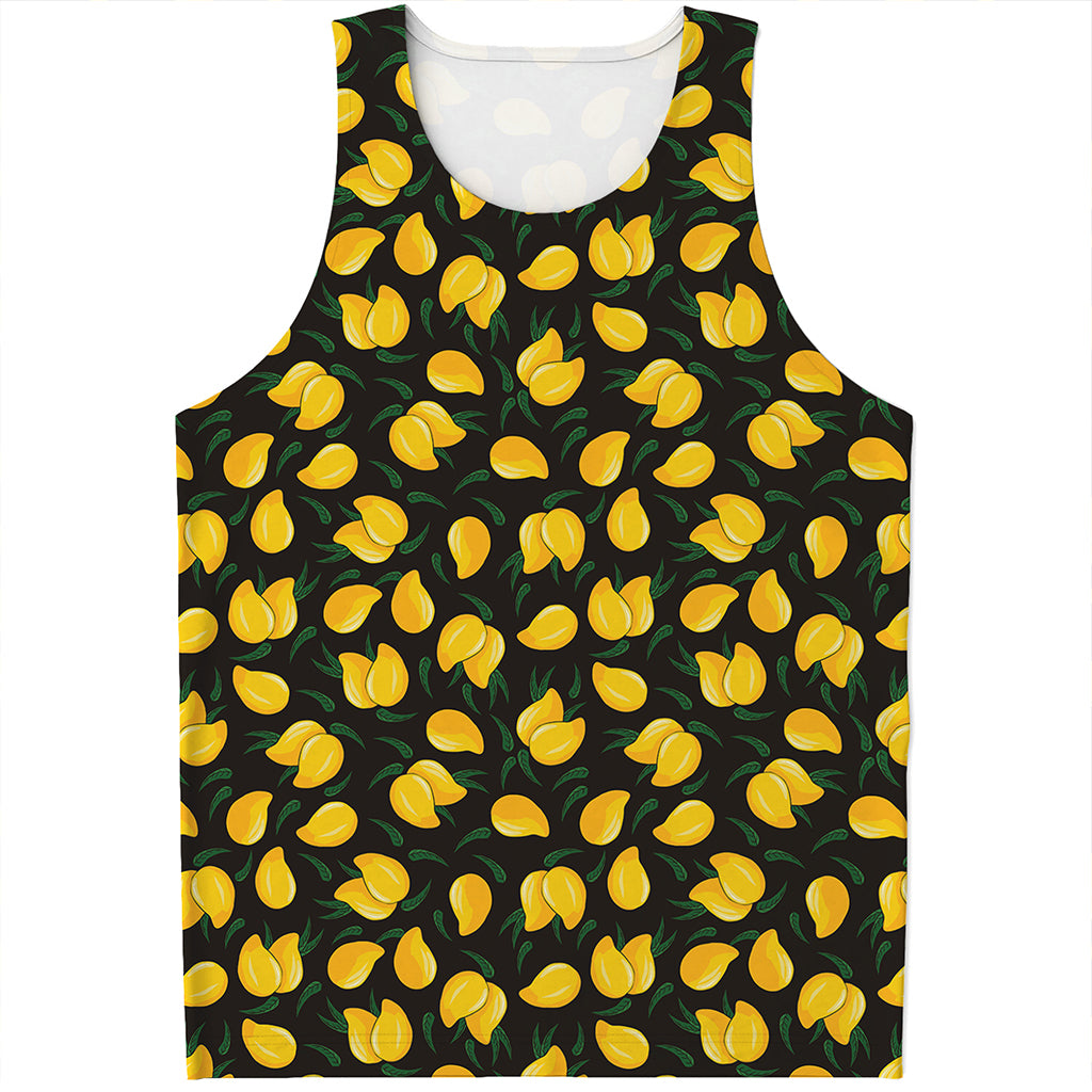 Yellow Mango Fruit Pattern Print Men's Tank Top