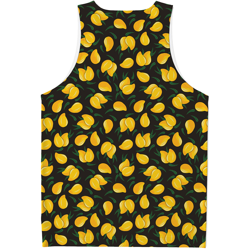 Yellow Mango Fruit Pattern Print Men's Tank Top