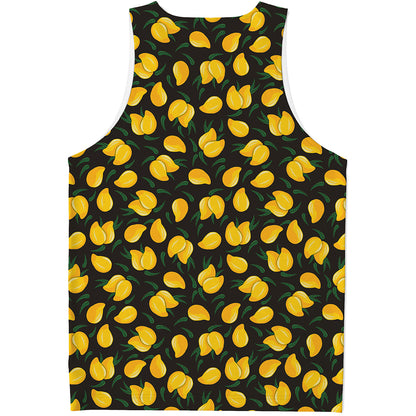 Yellow Mango Fruit Pattern Print Men's Tank Top