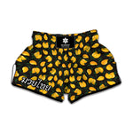 Yellow Mango Fruit Pattern Print Muay Thai Boxing Shorts