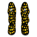 Yellow Mango Fruit Pattern Print Muay Thai Shin Guards
