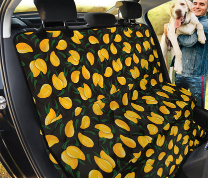 Yellow Mango Fruit Pattern Print Pet Car Back Seat Cover