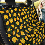 Yellow Mango Fruit Pattern Print Pet Car Back Seat Cover