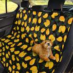 Yellow Mango Fruit Pattern Print Pet Car Back Seat Cover