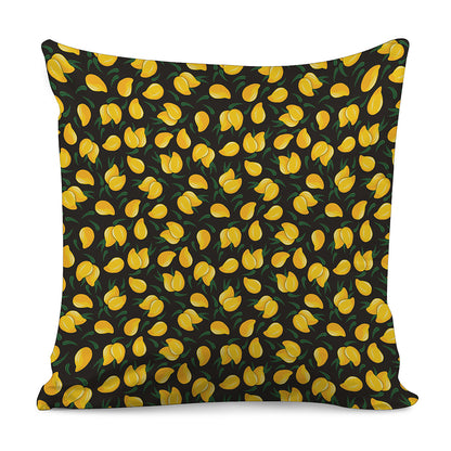 Yellow Mango Fruit Pattern Print Pillow Cover