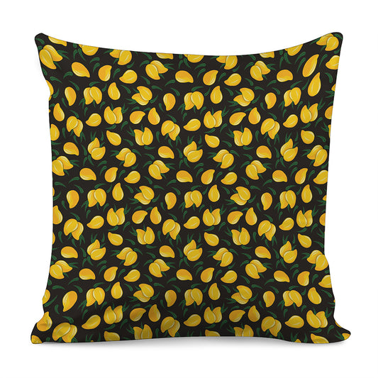Yellow Mango Fruit Pattern Print Pillow Cover