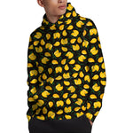 Yellow Mango Fruit Pattern Print Pullover Hoodie