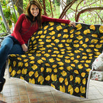 Yellow Mango Fruit Pattern Print Quilt
