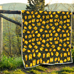 Yellow Mango Fruit Pattern Print Quilt