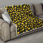 Yellow Mango Fruit Pattern Print Quilt
