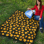Yellow Mango Fruit Pattern Print Quilt