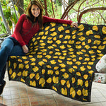 Yellow Mango Fruit Pattern Print Quilt