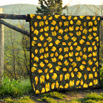 Yellow Mango Fruit Pattern Print Quilt